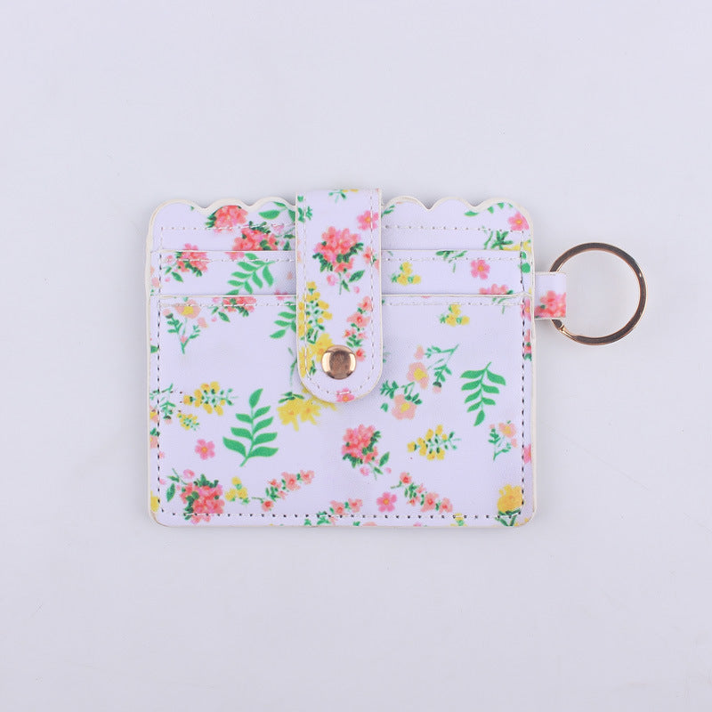 Wholesale Leopard Print Cow Print ID Case PU Leather Card Holder Keychain Coin Purse